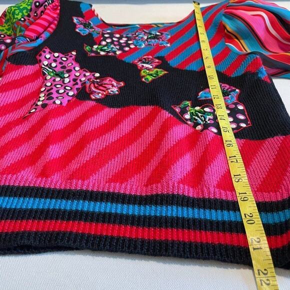 Diane Freis VINTAGE 80's Bright Knit Sweater Small - Picture 6 of 10